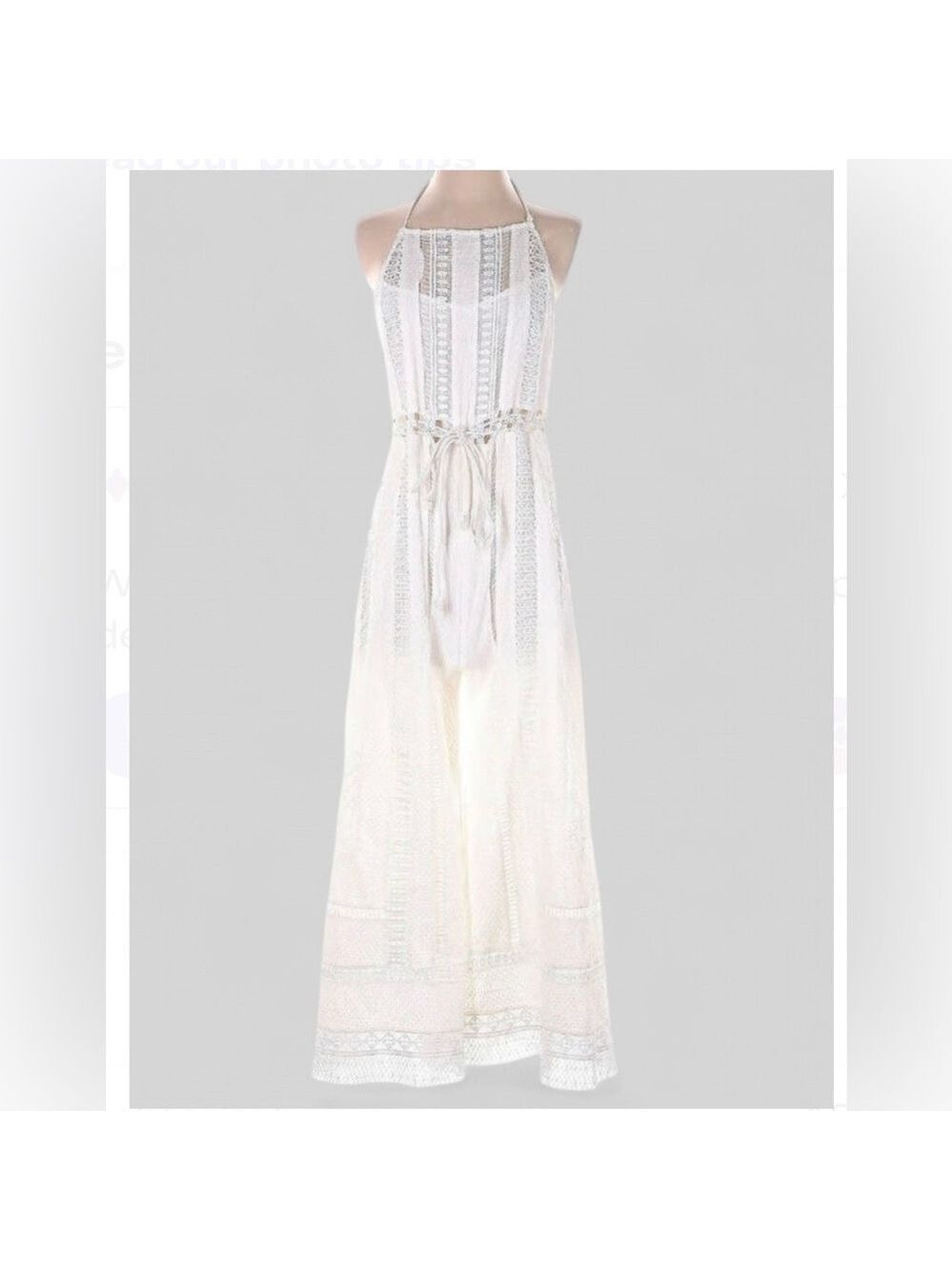 Free People Sydney Sky Jumpsuit White Size S EUC - Picture 5 of 11